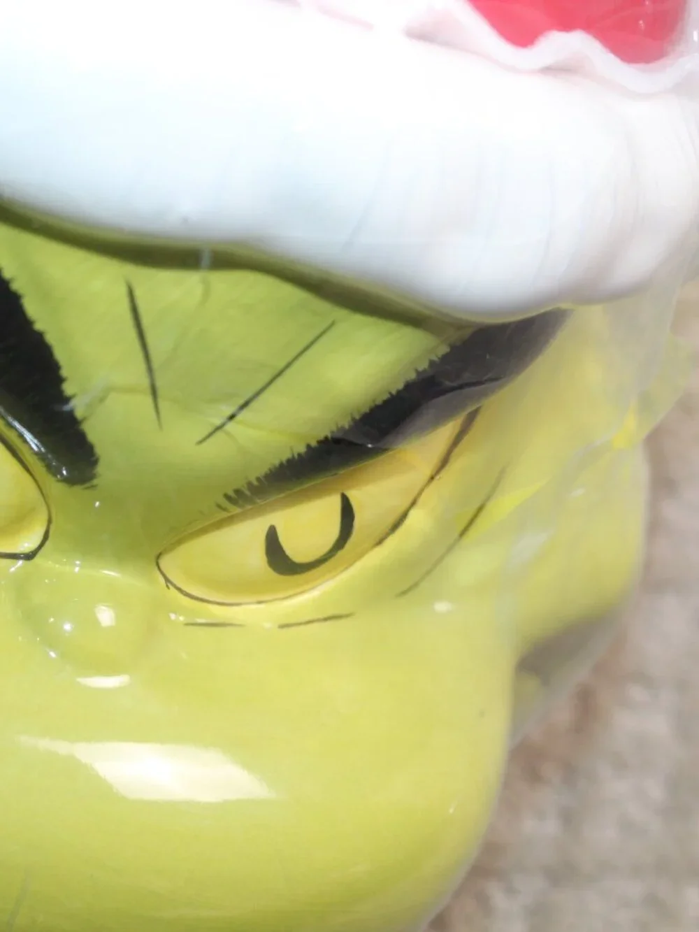 Dr. Seuss The Grinch Christmas Large Ceramic Cookie Jar. Sealed